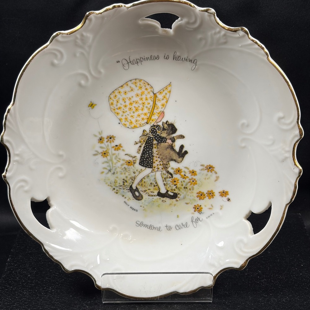 Holly Hobbie Porcelain Bowl 1973 Happiness Is Having Someone To Care For Japan